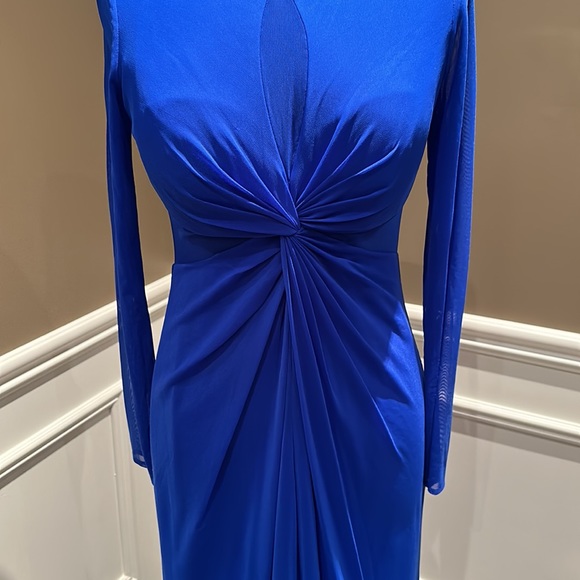 Stunning Long Illusion Mesh Inset Gown Dress - Picture 6 of 17